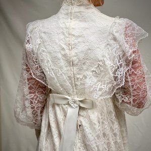 Vintage 70's Lace Wedding Dress